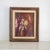Mid 20th Century Signed Purple Pink Mauve Abstract Polychrome Painting in Faux Bamboo Frame For Sale - Image 5 of 10