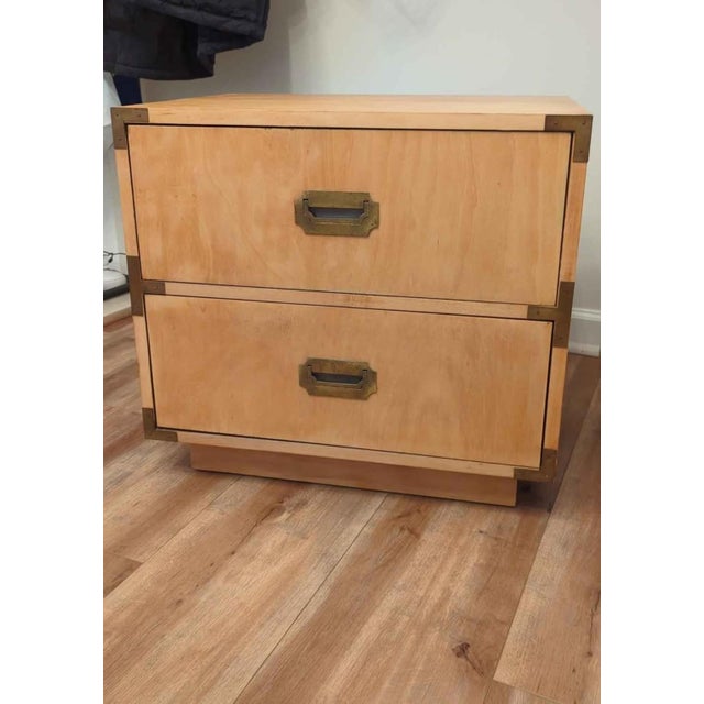 These were purchased at a consignment store in their original condition. They have been sanded and stained. The hardware...