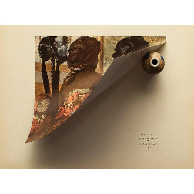 The School of Paris 1940s After Edgar Degas "At the Milliner's" Vintage Swiss Full-Color Print For Sale - Image 3 of 8