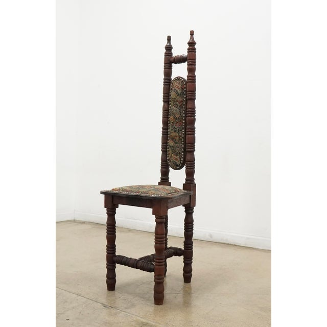 1960s Vintage European-Inspired Turned Wood Accent Chair For Sale - Image 5 of 15
