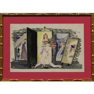 "Model w/ Bouquet of Roses" For Sale