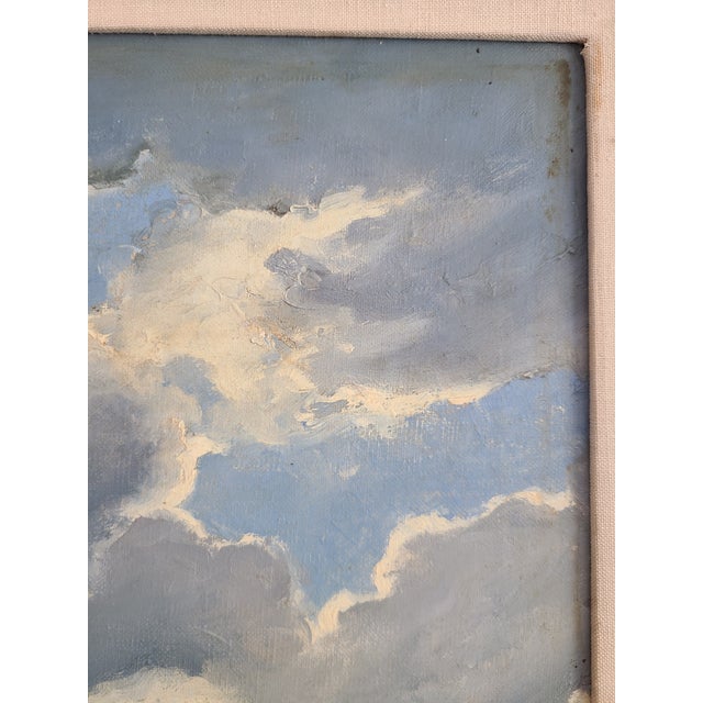 Blue Joshua Meador Vintage Oil Painting Plein Air Rural California Landscape For Sale - Image 8 of 18