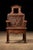 Victorian 1880 Victorian Carved Mahogany Open-Back Monogram Armchair For Sale - Image 3 of 15