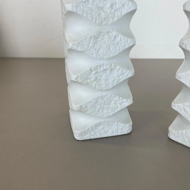 Ceramic Original Porcelain Op Art Vases by Royal Bavaria KPM, Germany, 1970s, Set of 2 For Sale - Image 7 of 18