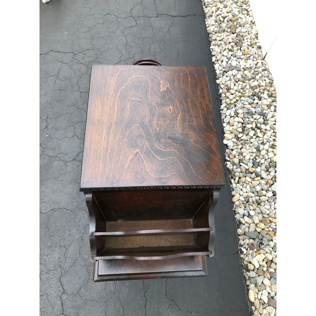 1930s Traditional Style Wood Smoking Humidor Stand Chairish