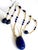 Royal Blue Artisan Lapis Lazuli & Mother of Pearl Sterling Silver Three Piece Jewelry Parure Set For Sale - Image 8 of 9