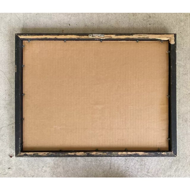 1960s Bud Biggs Signed Framed “Courtyard” Pencil Sketch Lithograph Print For Sale - Image 10 of 10