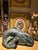 Green Vintage Patinated Plaster Rams Head Sculpture in the Neoclassical Taste For Sale - Image 8 of 11