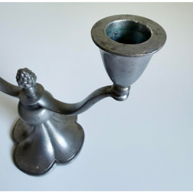 Metal Just Andersen Pewter Candlesticks, Denmark, 1930s For Sale - Image 7 of 16