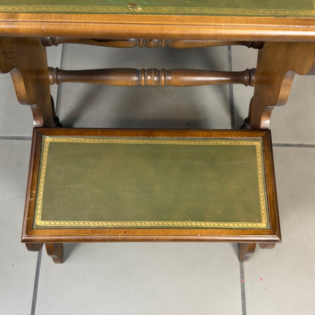 Folding Etagere Ladder in Green Wood For Sale - Image 9 of 13