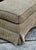 Wood Vintage Ethan Allen Skirted & Pleated Bottom Ottoman W/Herringbone Fabric For Sale - Image 7 of 12