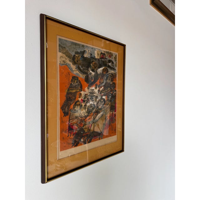 Striking 1970’s vintage lithograph by renowned French artist Theo Tobiasse, signed in pencil and numbered 121/135. This...