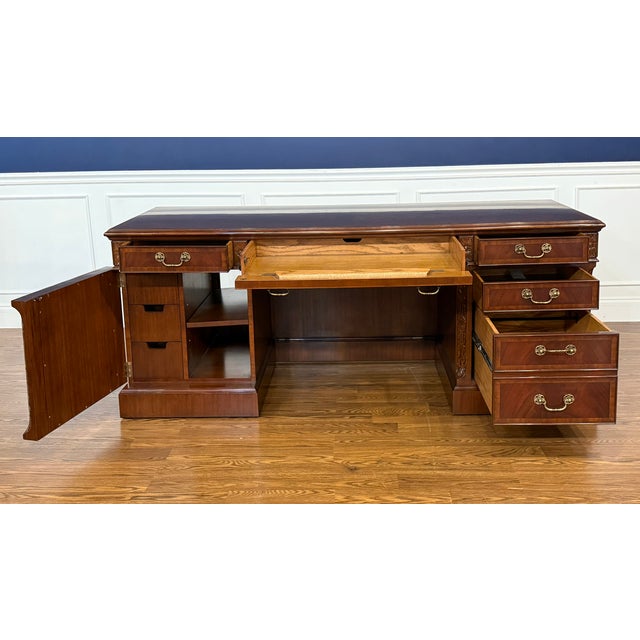 Traditional Mahogany Credenza by Leighton Hall - Showroom Sample For Sale In Atlanta - Image 6 of 10