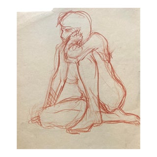 1980s Female Nude Figure Drawing For Sale