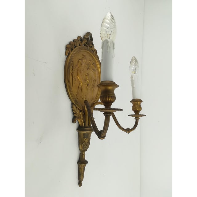 Traditional Empire Wall Light with Mythological Motif For Sale - Image 3 of 10