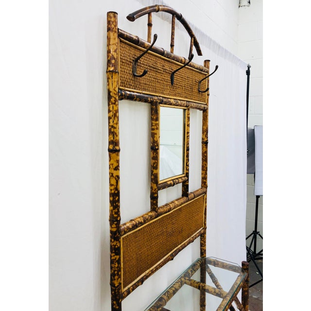 Vintage Scorched Bamboo Hall Tree Chairish