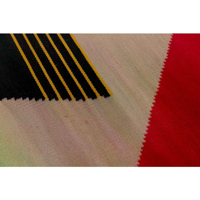 1940s Vintage Geometric Rug by Antonín Kybal, 1930s For Sale - Image 5 of 9