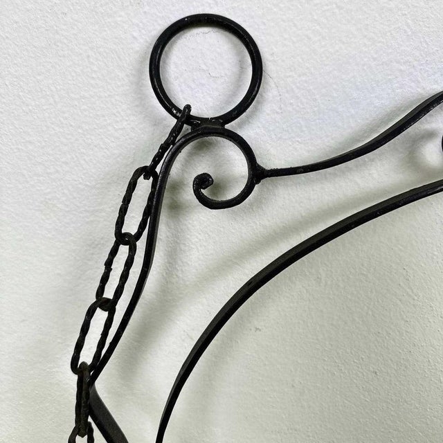 Vintage Metal Wall Sign Holder For Sale - Image 3 of 9