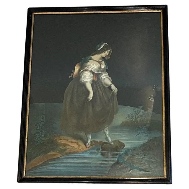 1890s English Lithograph "Imprudence" With Hand Colored Surround For Sale - Image 13 of 13