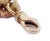 Contemporary Mid 20th Century Hand Hammered 19k Multicolor Gold 5 Heart Charms Chain Bracelet For Sale - Image 3 of 4