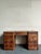 Early 20th Century Vintage Regency Burl Wood Fretwork Desk For Sale - Image 5 of 11
