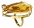 18k Gold Pear Shaped Brazilian Citrine Quartz /Diamond Ring Size 6 For Sale