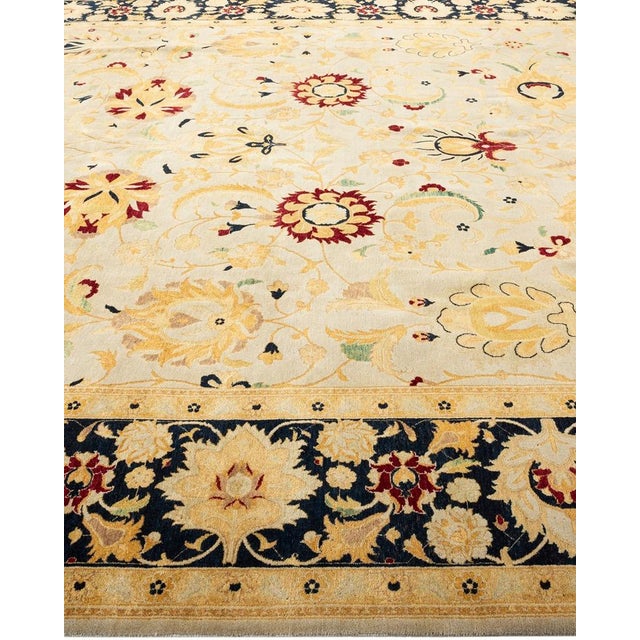 Solo Rugs Mogul, One-of-a-Kind Hand-Knotted Area Rug in Ivory, 9' 0" x 11' 10" For Sale - Image 4 of 8