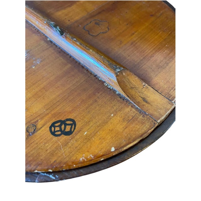 Late 19th Century Asian Handcrafted Wood Lidded Antique Wood Bucket Hallmarked For Sale - Image 9 of 12
