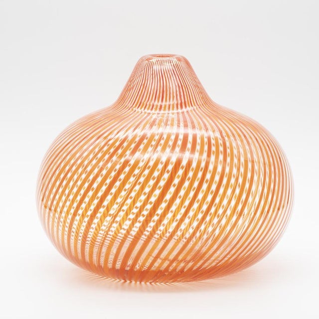 Hand-Blown Filigrana Glass Vase by Mario Colelli and Hertha Bengtson for Rosenthal, 1980s For Sale - Image 9 of 9