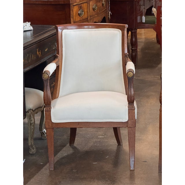19th Century Pair of French Empire Armchairs For Sale - Image 6 of 16