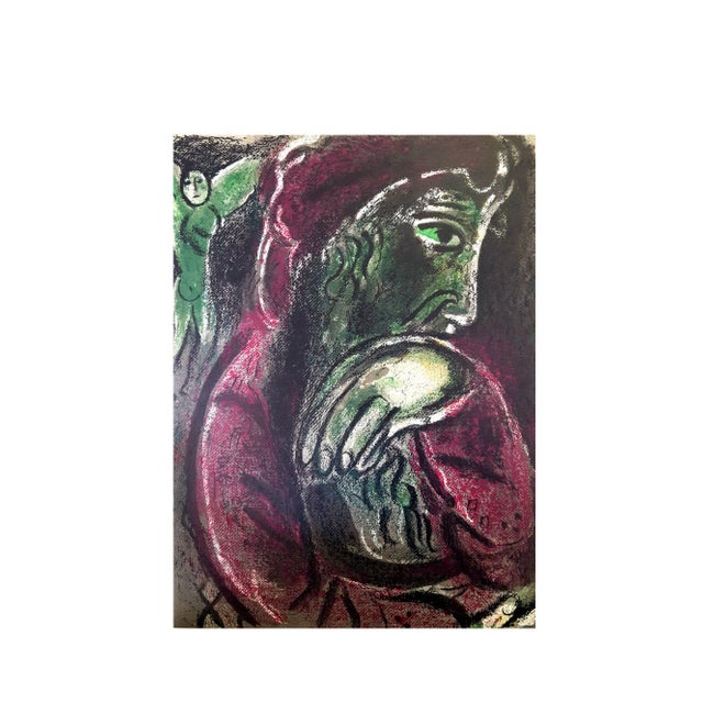 Marc chagall, original lithograh depicting an instant of the bible. Technique: original lithograph in colours (mourlot no....