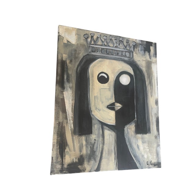 Mid-Century Modern Mid-Century Inspired Queen Portrait by Bryan Boomershine For Sale - Image 3 of 7
