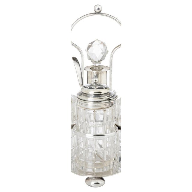 Metal Oil and Vinegar Set in a Shell, Set of 5 For Sale - Image 7 of 8
