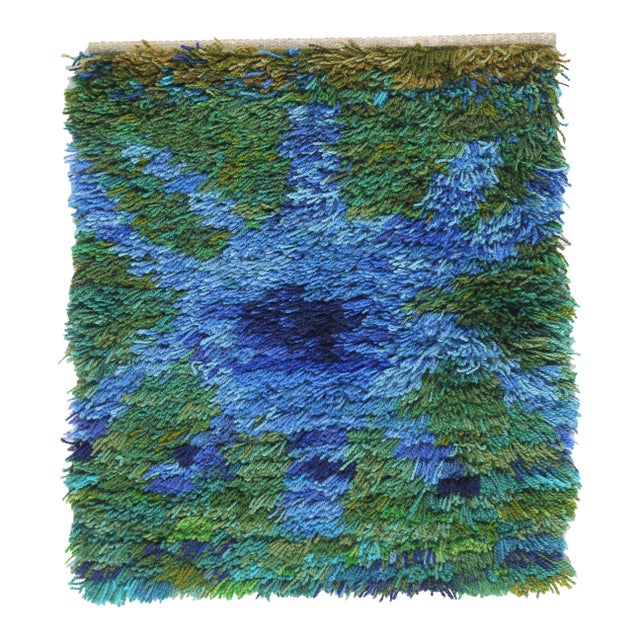 Vintage Swedish Rya Rug, 01'07 X 01'09 For Sale