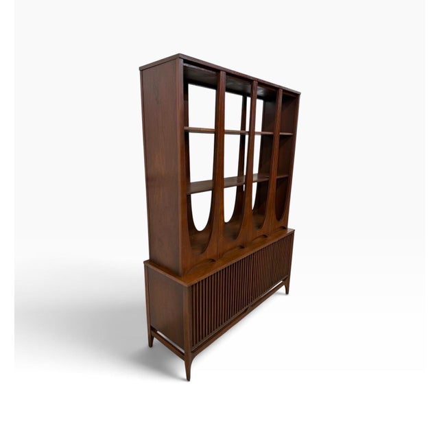 An exceptional and rarely seen example from Broyhill’s iconic Brasilia collection, this Mid-Century Modern two-piece room...