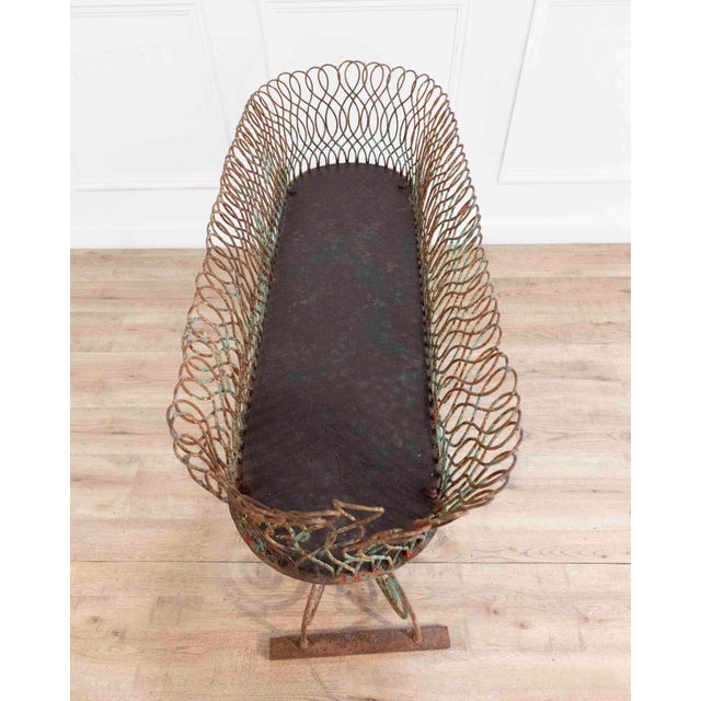 19th Century Large 19th Century French Wrought Iron Planter, Napoleon III Period For Sale - Image 5 of 14
