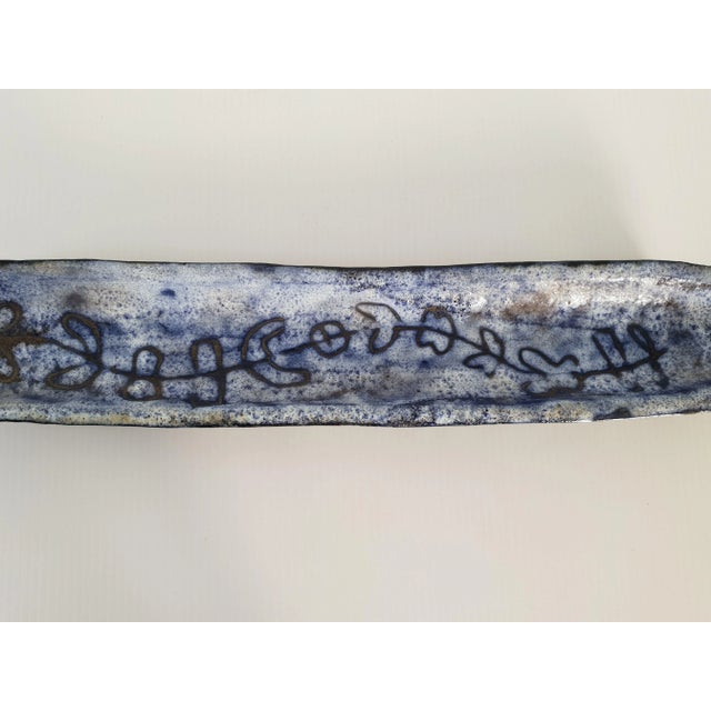 French Ceramic Vide Poche in the Style of Jean Rivier, 1950s For Sale - Image 3 of 8