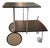 1990s Italian Postmodern Raul Barieri Ycami Attributed Convertible Folding Bar Cart Italian Aluminum Coffee Table Adjustable Mago For Sale