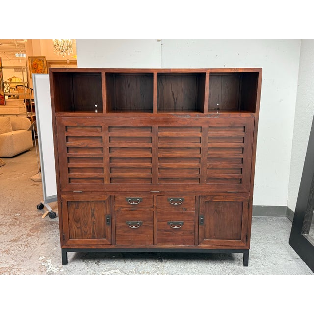 Japanese Maria Yee for Room & Board Sukiyaki Office Armoire For Sale - Image 3 of 12
