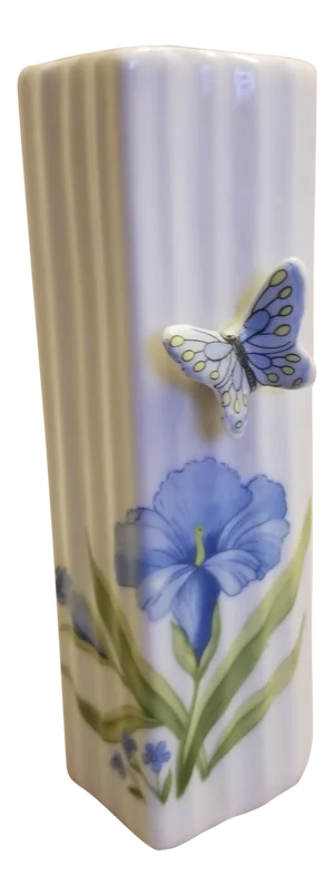 1970s Otagiri Iris Rhapsody Heart Shaped Vase