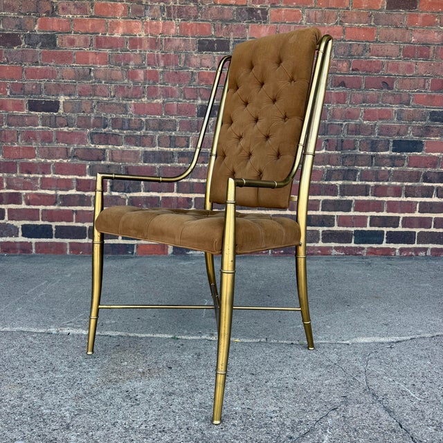 Mastercraft 1970s Brass and Glass Racetrack Dining Set For Sale - Image 10 of 12