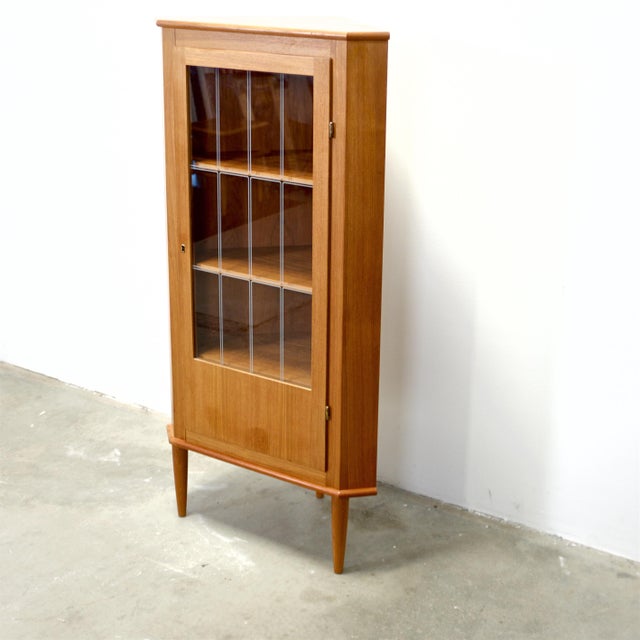 1950s Danish Teak Corner Cabinet For Sale In Boston - Image 6 of 8