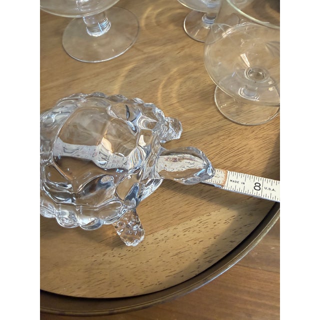 Crystal Clear Glass Tortoise Sculpture For Sale - Image 4 of 6