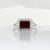 2.9Ct Garnet Ring With Natural Diamonds Accents: Solid 14k Gold, Size 6.75 For Sale - Image 4 of 8