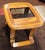 Mid-Century Modern 70's MCM Mersman Oak Smoked Glass End Table For Sale - Image 3 of 14