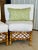 Wood Mid-Century Rattan Three-Piece Curved Sectional Sofa With New Sunbrella For Sale - Image 7 of 12
