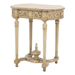 Louis XVI Style Carved Wood Occasional Table For Sale