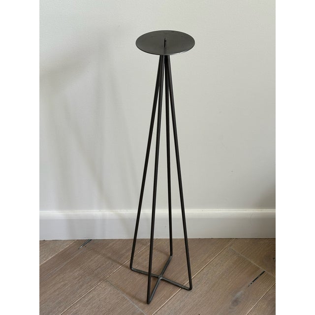 Mid 20th Century Metal Tower Candle Holders (Set of 6) For Sale - Image 5 of 8