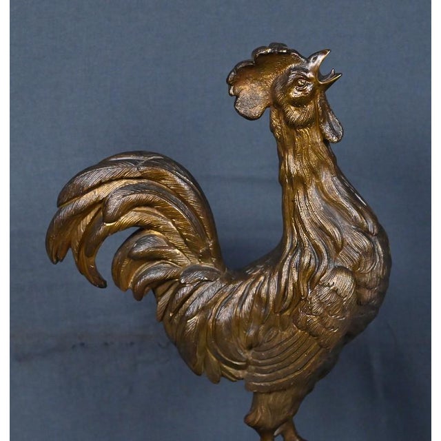 Rooster Figure in Bronze by Guesnet, Late 19th Century For Sale - Image 13 of 16