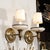 Pair of Art Deco Style Alabaster and Antiqued Brass Sconces For Sale - Image 10 of 10